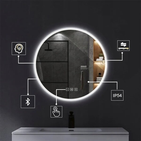 ΚΑΘΡΕΦΤΗΣ ΤΟΙΧΟΥ LED BLUETOOTH FFJ 60cm
