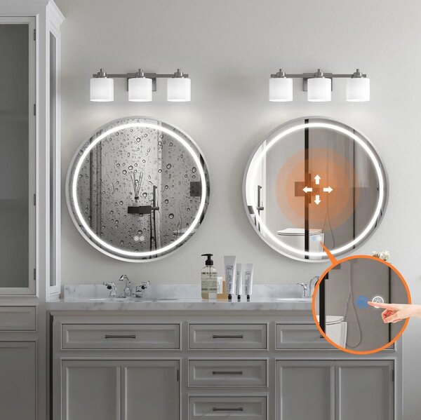 ΚΑΘΡΕΦΤΗΣ ΤΟΙΧΟΥ LED 60cm MMJ BRUSH SILVER