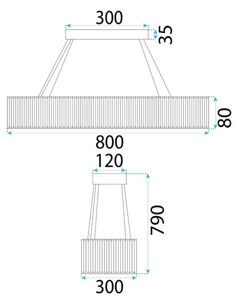 Κρεμαστό φωτιστικό LED APP1547-CP CHROME