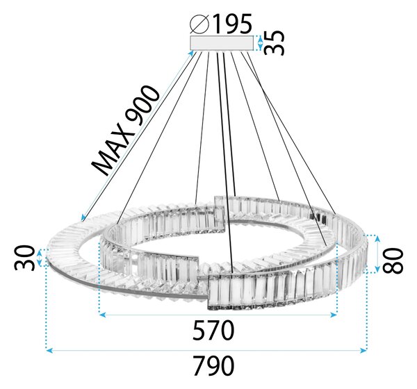 Λάμπα LED APP1524-CP60/80 GOLD