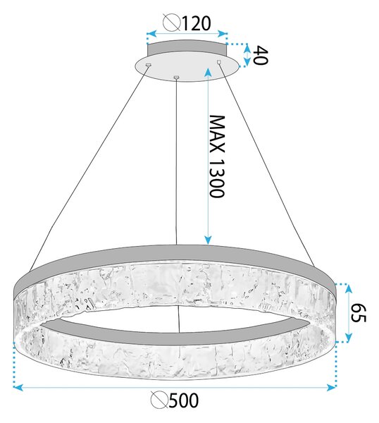 Λάμπα LED LHJ046-CP 50 cm GOLD
