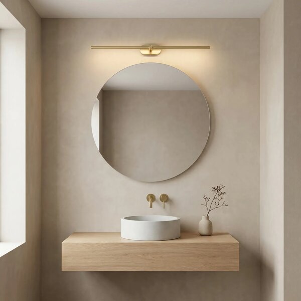 Επιτοίχο φωτιστικό μπάνιου LED APP1894-1W 80 cm BRUSH GOLD