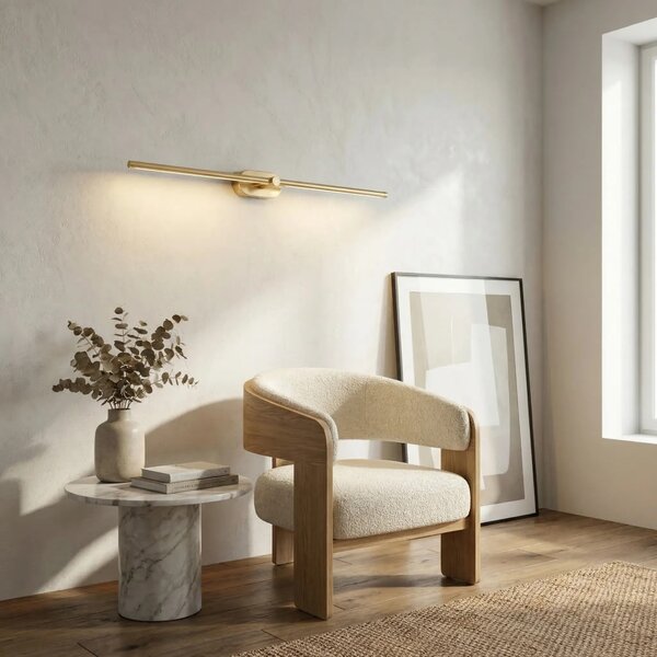 Επιτοίχο φωτιστικό μπάνιου LED APP1894-1W 80 cm BRUSH GOLD