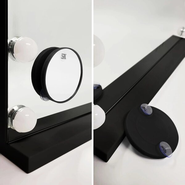 ΚΑΘΡΕΦΤΗΣ ΤΟΙΧΟΥ LED HOLLYWOOD Black 45 χ 58 χ 120 εκ