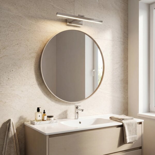 Επιτοίχο φωτιστικό μπάνιου LED APP1857-1W 40cm Chrome