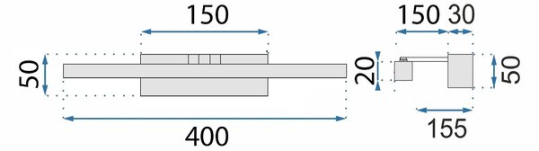 Επιτοίχο φωτιστικό μπάνιου LED APP1857-1W 40cm Chrome