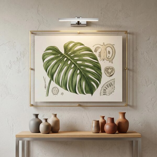 Επιτοίχο φωτιστικό μπάνιου LED APP1857-1W 40cm Chrome