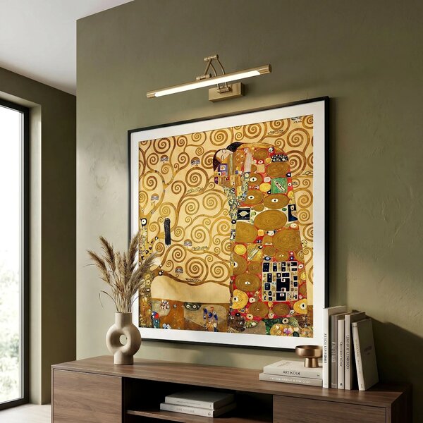 Επιτοίχο φωτιστικό μπάνιου LED SWE022-1W 42cm Brush Gold