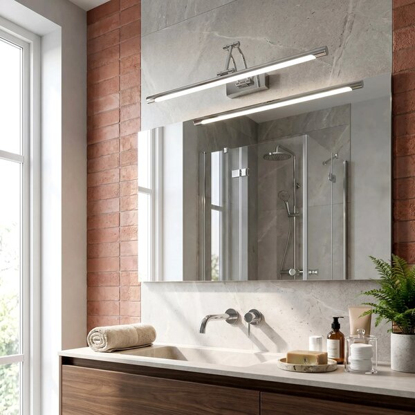 Επιτοίχο φωτιστικό μπάνιου LED SWE017-1W 60cm Chrome