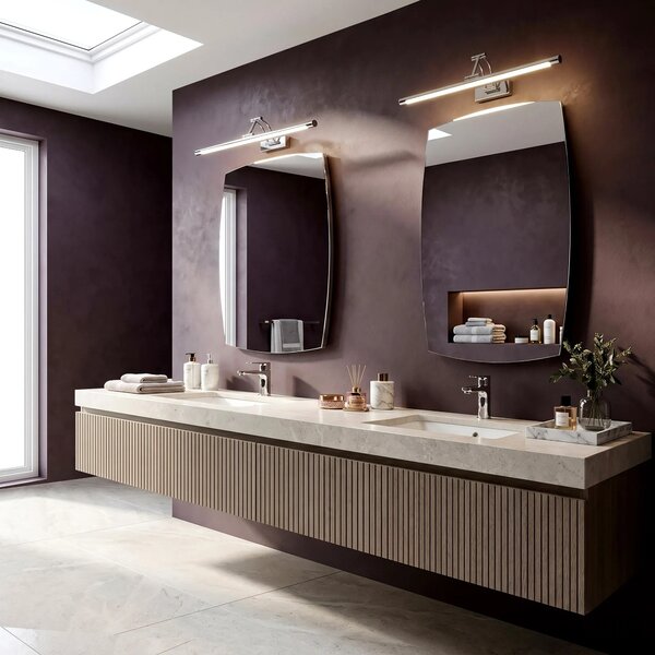 Επιτοίχο φωτιστικό μπάνιου LED SWE017-1W 60cm Chrome