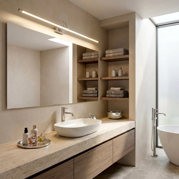 Επιτοίχο φωτιστικό μπάνιου LED SWE018-1W 80cm Chrome