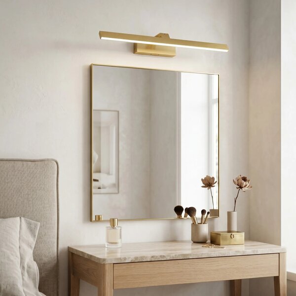 Επιτοίχο φωτιστικό μπάνιου LED SWE008-1W 58cm BRUSH GOLD