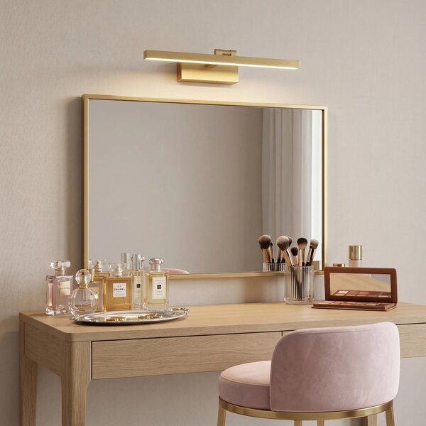 Επιτοίχο φωτιστικό μπάνιου LED APP1863-1W 40cm BRUSH GOLD