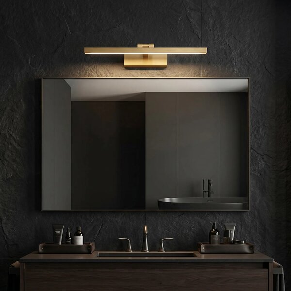 Επιτοίχο φωτιστικό μπάνιου LED APP1864-1W 60 cm BRUSH GOLD