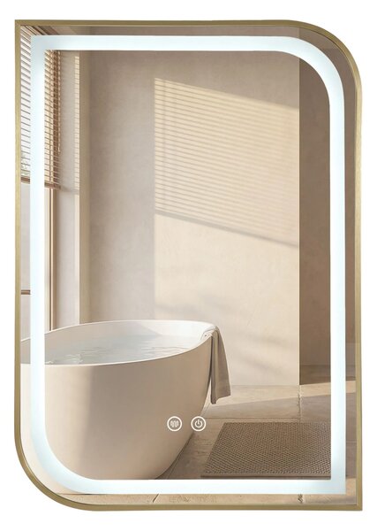 ΚΑΘΡΕΦΤΗΣ ΤΟΙΧΟΥ LED ZONE 80X60 GOLD BRUSH
