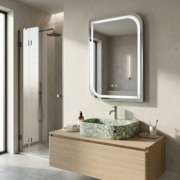 ΚΑΘΡΕΦΤΗΣ ΤΟΙΧΟΥ LED ZONE 70x50 BRUSH NICKEL