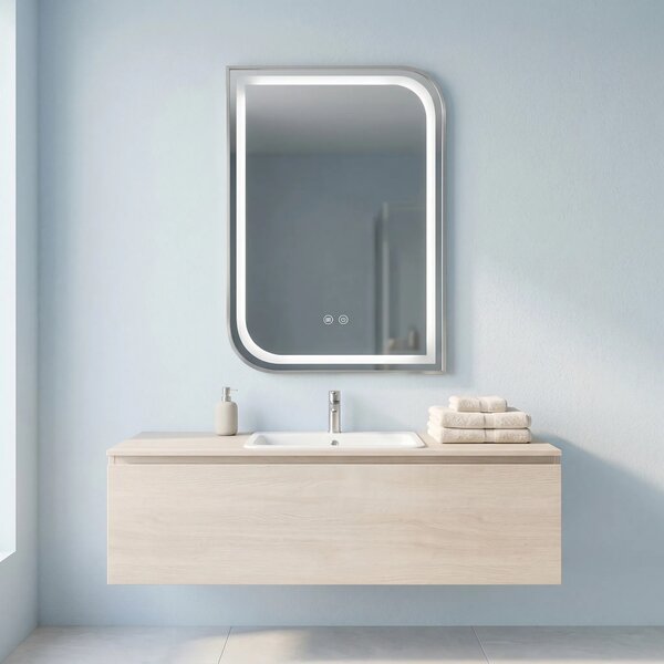 ΚΑΘΡΕΦΤΗΣ ΤΟΙΧΟΥ LED ZONE 70x50 BRUSH NICKEL