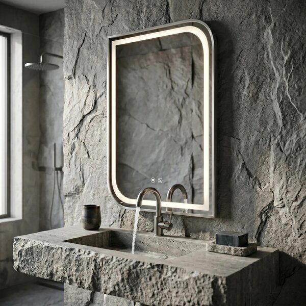 ΚΑΘΡΕΦΤΗΣ ΤΟΙΧΟΥ LED ZONE 70x50 BRUSH NICKEL