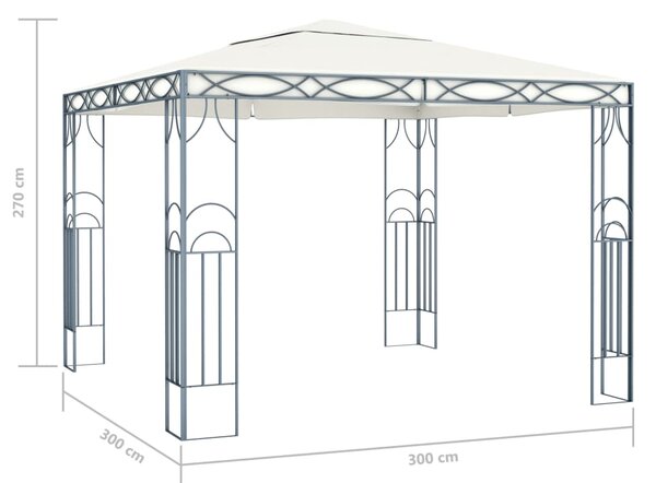 VidaXL Κιόσκι Κρεμ 300 x 300 εκ