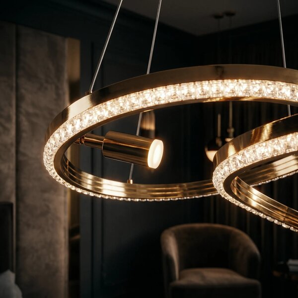 ΚΡΕΜΑΣΤΟ ΦΩΤΙΣΤΙΚΟ ΟΡΟΦΗΣ LED G158-CP GOLD