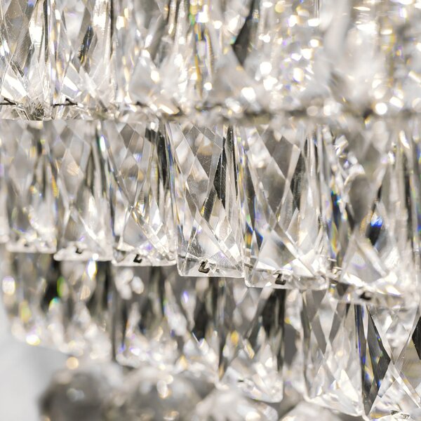 Κρυστάλλινο κρεμαστό φωτιστικό οροφής LED 102W, τηλεχειριστήριο APP417-CP