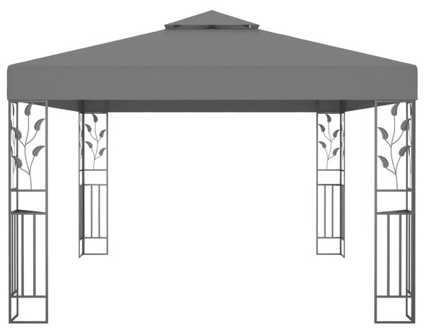 VidaXL Κιόσκι με Διπλή Οροφή Ανθρακί 3 x 4 μ