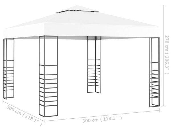 VidaXL Τέντα Εκδηλώσεων Κήπου Λευκή 3 x 3 μ