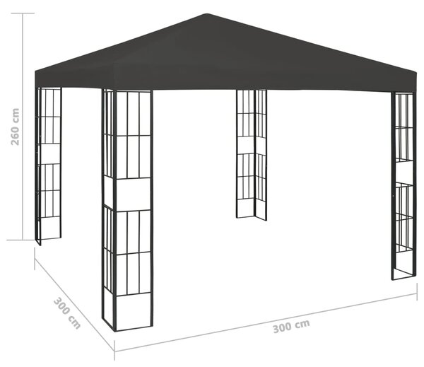 VidaXL Κιόσκι Ανθρακί 3 x 3 μ