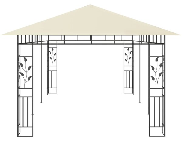 VidaXL Κιόσκι με Αντικουνουπικό Δίχτυ Κρεμ 6x3x2,73 μ