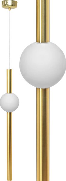 Μακρύ κρεμαστό φωτιστικό οροφής LED APP475-CP Gold