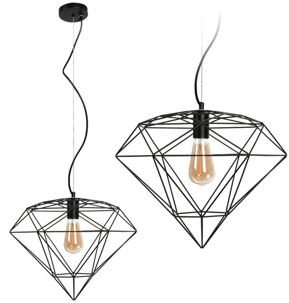 DIAMOND METAL METAL LOFT ΚΡΕΜΑΣΤΟ ΦΩΤΙΣΤΙΚΟ APP563-1CP Μαύρο