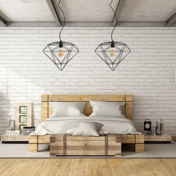 DIAMOND METAL METAL LOFT ΚΡΕΜΑΣΤΟ ΦΩΤΙΣΤΙΚΟ APP563-1CP Μαύρο