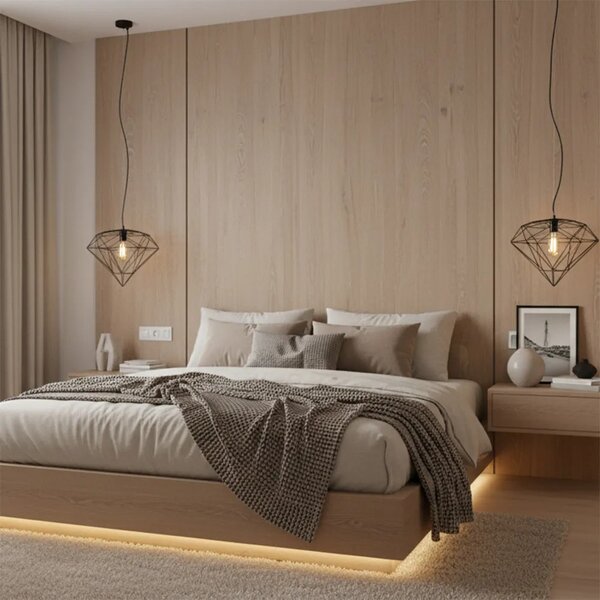 DIAMOND METAL METAL LOFT ΚΡΕΜΑΣΤΟ ΦΩΤΙΣΤΙΚΟ APP563-1CP Μαύρο