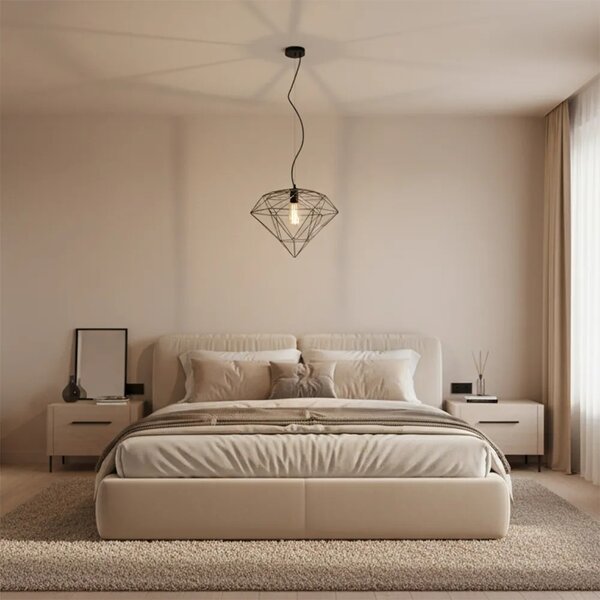 DIAMOND METAL METAL LOFT ΚΡΕΜΑΣΤΟ ΦΩΤΙΣΤΙΚΟ APP563-1CP Μαύρο