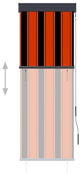 VidaXL Στόρι Σκίασης Ρόλερ Εξωτερικού Χώρου Πορτοκαλί/Καφέ 60x250 εκ
