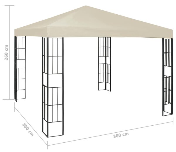 VidaXL Κιόσκι Κρεμ 3 x 3 μ