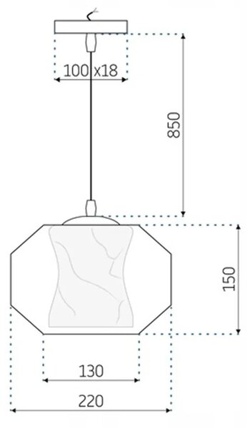 APP908-1CP Μαρμάρινο ΦΩΤΙΣΤΙΚΟ ΟΡΟΦΗΣ