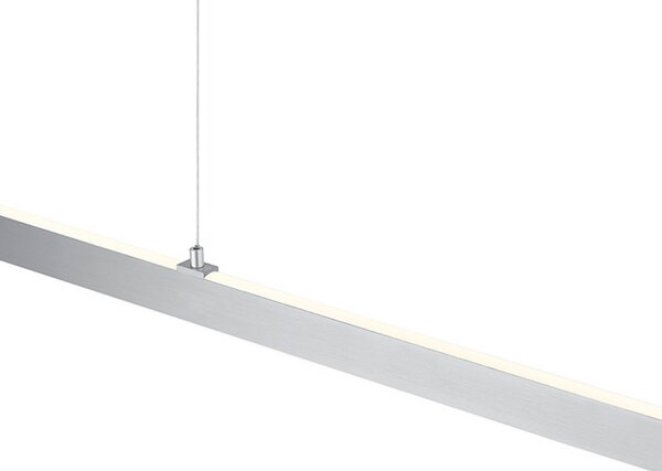 HELL Κρεμαστό φωτιστικό LED Karo, αλουμίνιο, μήκος 130 cm, μέταλλο, CCT, ρυθμιζόμενος, Μεταλλικό, Σαλόνι / τραπεζαρία, Μέταλλο, σύγχρονο