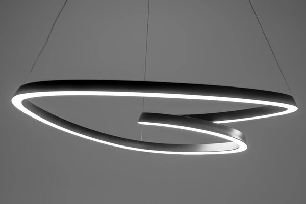 Κρεμαστό φωτιστικό οροφής LED Loop + Τηλεχειριστήριο APP796-cp Μαύρο