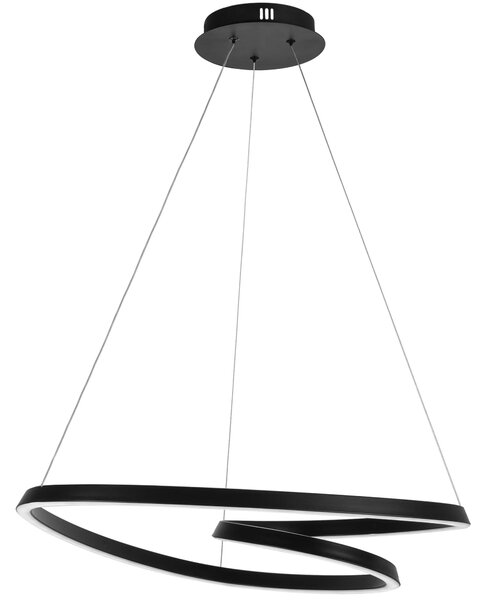 Κρεμαστό φωτιστικό οροφής LED Loop + Τηλεχειριστήριο APP796-cp Μαύρο