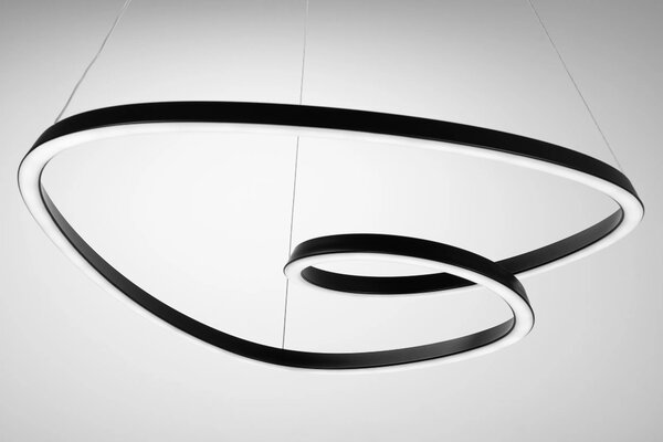 Κρεμαστό φωτιστικό οροφής LED Loop + Τηλεχειριστήριο APP796-cp Μαύρο