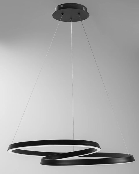 Κρεμαστό φωτιστικό οροφής LED Loop + Τηλεχειριστήριο APP796-cp Μαύρο