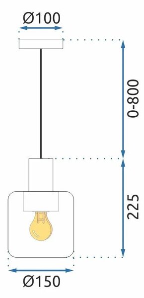 Κρεμαστό φωτιστικό APP1011-1CP