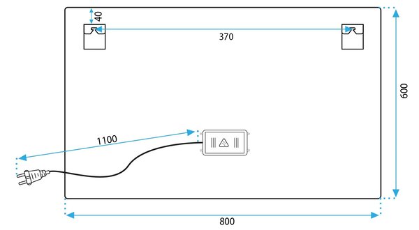 ΚΑΘΡΕΦΤΗΣ ΤΟΙΧΟΥ LED 80x60cm P10407