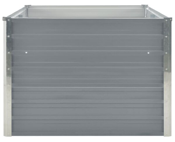 VidaXL Ζαρντινιέρα Ψηλή Γκρι 160 x 80 x 45 εκ. Γαλβανισμένος Χάλυβας