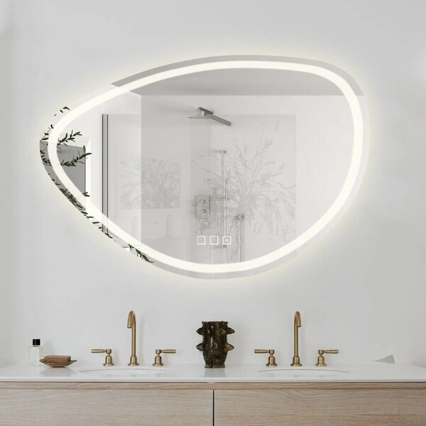 ΚΑΘΡΕΦΤΗΣ ΤΟΙΧΟΥ LED ΜΕ ΛΕΙΤΟΥΡΓΙΑ BLUETOOTH 70x100cm ΟΜΙΧΛΗ