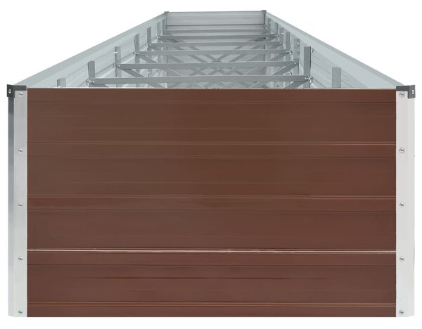 VidaXL Ζαρντινιέρα Υπερυψωμένη Καφέ 600x80x45 εκ. Γαλβαν. Χάλυβας