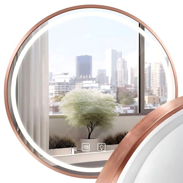 ΚΑΘΡΕΦΤΗΣ ΤΟΙΧΟΥ LED 70cm MMJ BRUSH COPPER