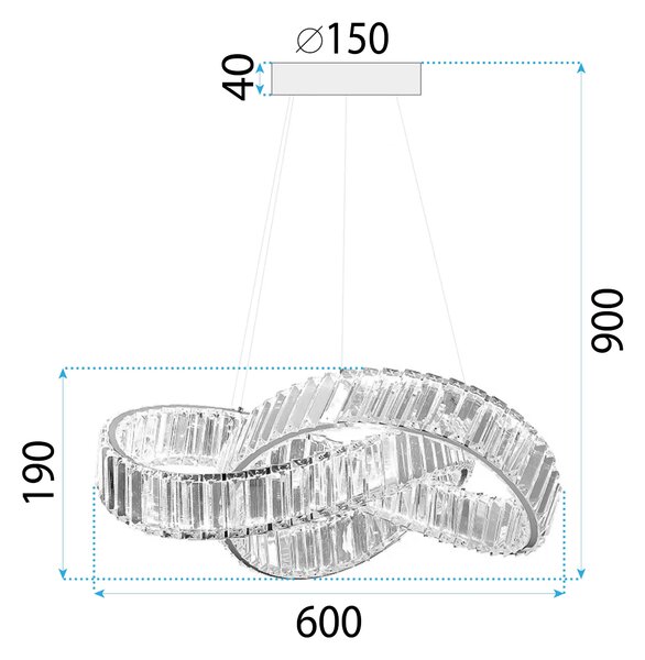 Κρεμαστό φωτιστικό LED APP1538-CP GOLD