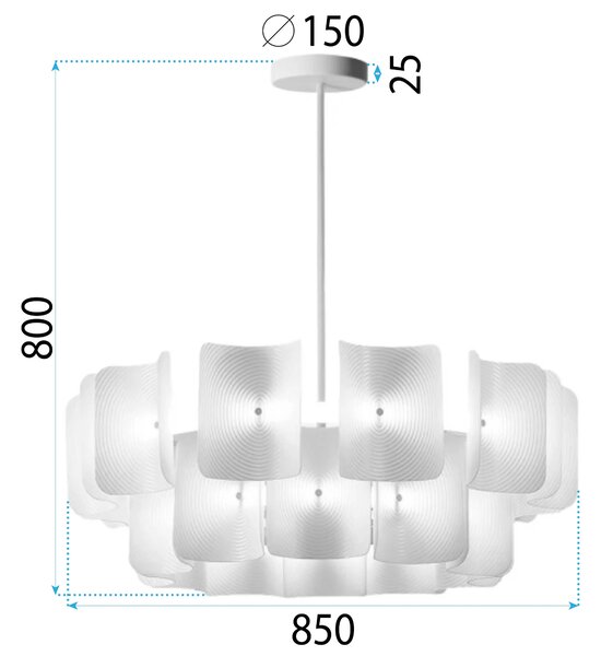 Κρεμαστό φωτιστικό LED APP1671-1CP White